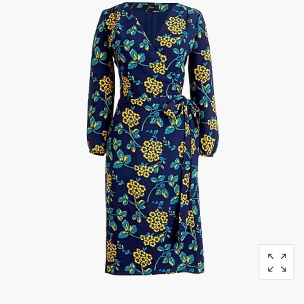 J. Crew floral wrap dress in 365 crepe Sz 6